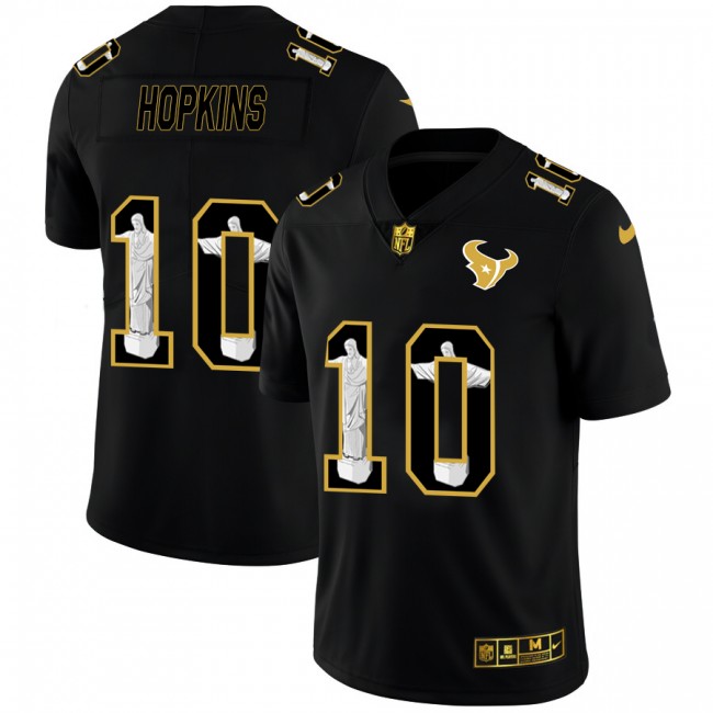 Houston Texans #10 DeAndre Hopkins Men's Nike Carbon Black Vapor Cristo Redentor Limited NFL Jersey