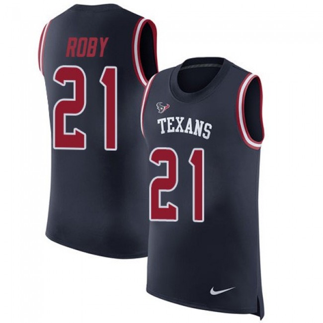 Nike Texans #21 Bradley Roby Navy Blue Team Color Men's Stitched NFL Limited Rush Tank Top Jersey