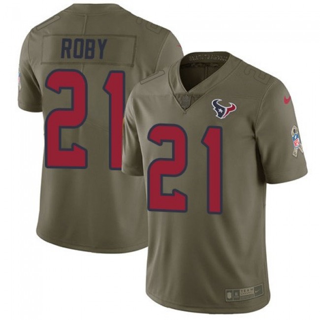 Nike Texans #21 Bradley Roby Olive Men's Stitched NFL Limited 2017 Salute to Service Jersey