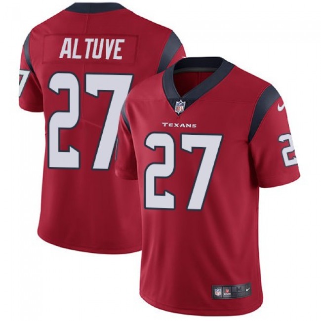 Houston Texans #27 Jose Altuve Red Alternate Youth Stitched NFL Vapor Untouchable Limited Jersey