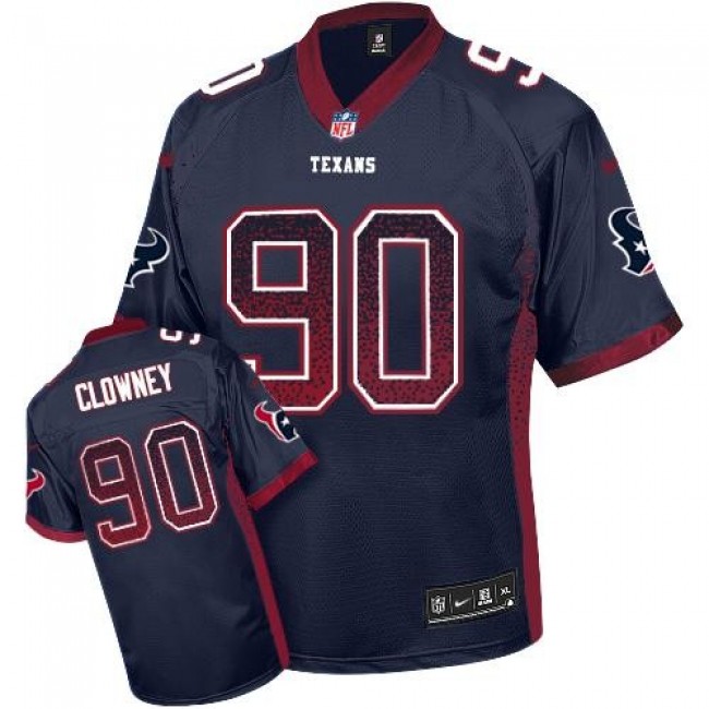 Houston Texans #90 Jadeveon Clowney Navy Blue Team Color Youth Stitched NFL Elite Drift Fashion Jersey