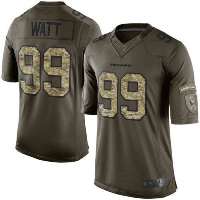 Nike Texans #99 J.J. Watt Green Men's Stitched NFL Limited 2015 Salute to Service Jersey