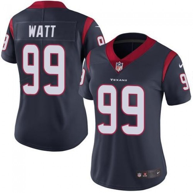 Women's Texans #99 JJ Watt Navy Blue Team Color Stitched NFL Vapor Untouchable Limited Jersey