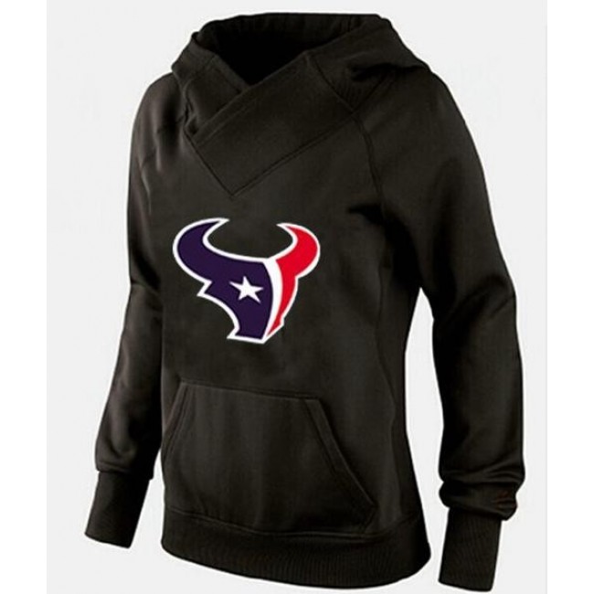 Women's Houston Texans Logo Pullover Hoodie Black Jersey