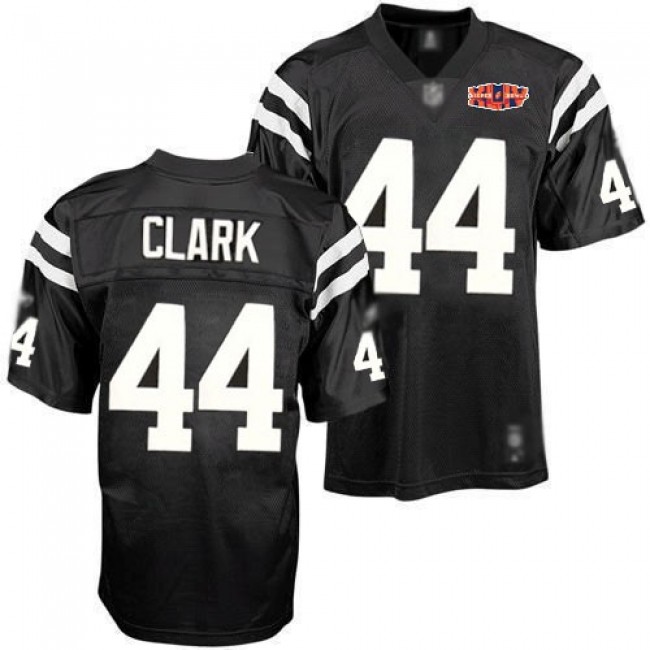 Colts #44 Dallas Clark Black Shadow With Super Bowl Patch Stitched NFL Jersey