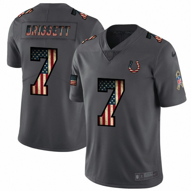 Indianapolis Colts #7 Jacoby Brissett Nike 2018 Salute to Service Retro USA Flag Limited NFL Jersey