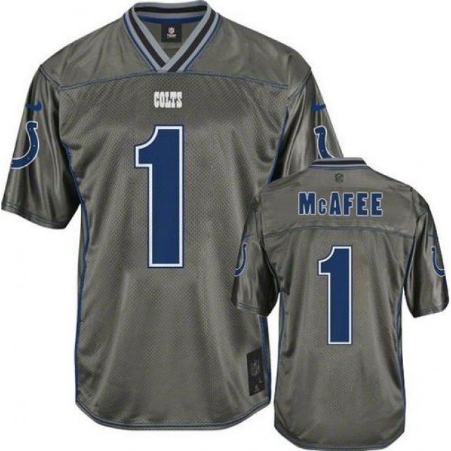 Indianapolis Colts #1 Pat McAfee Grey Youth Stitched NFL Elite Vapor Jersey