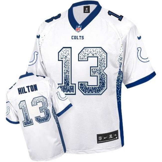 Nike Colts #13 T.Y. Hilton White Men's Stitched NFL Elite Drift Fashion Jersey