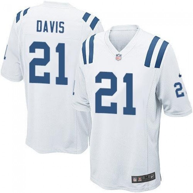 Indianapolis Colts #21 Vontae Davis White Youth Stitched NFL Elite Jersey