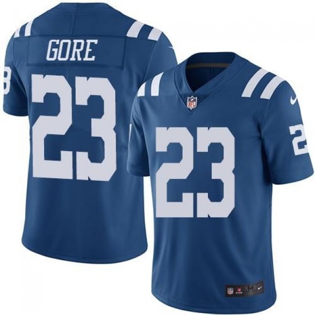 Indianapolis Colts #23 Frank Gore Royal Blue Youth Stitched NFL Limited Rush Jersey