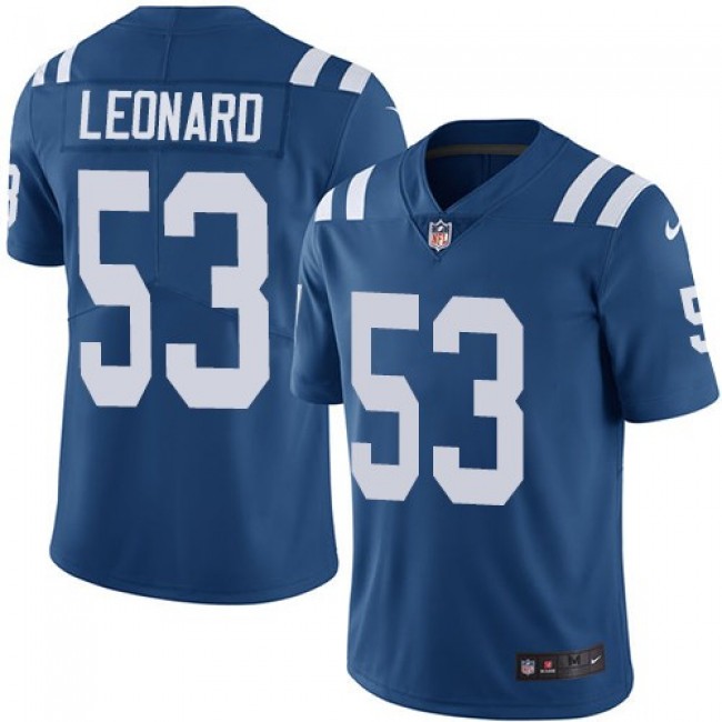 Nike Colts #53 Darius Leonard Royal Blue Team Color Men's Stitched NFL Vapor Untouchable Limited Jersey
