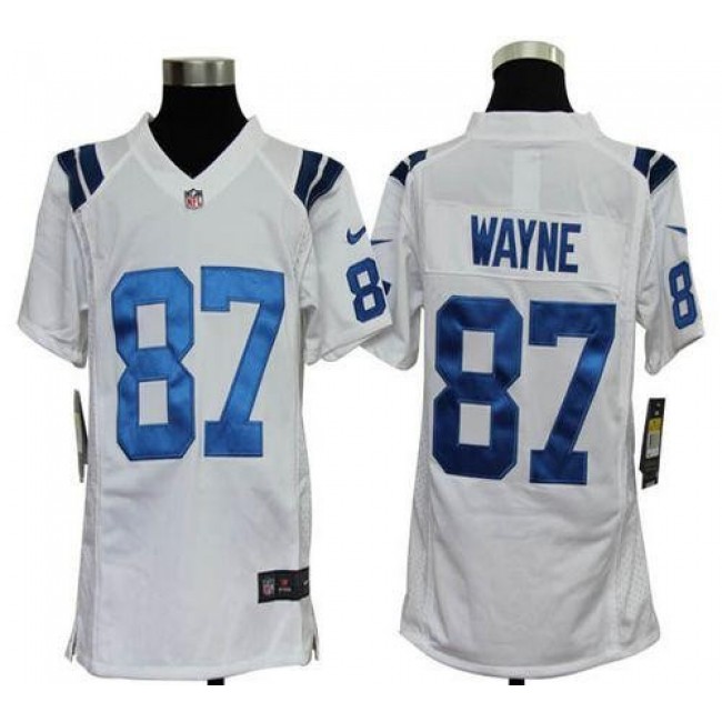 Indianapolis Colts #87 Reggie Wayne White Youth Stitched NFL Elite Jersey