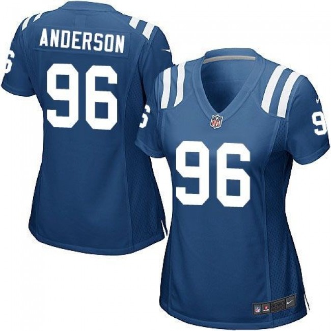 Women's Colts #96 Henry Anderson Royal Blue Team Color Stitched NFL Elite Jersey