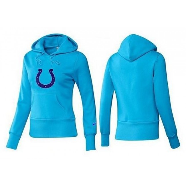 Women's Indianapolis Colts Logo Pullover Hoodie Light Blue Jersey