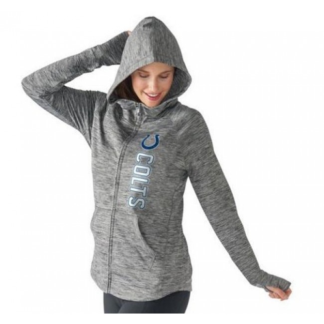 Women's NFL Indianapolis Colts G-III 4Her by Carl Banks Recovery Full-Zip Hoodie Heathered Gray Jersey