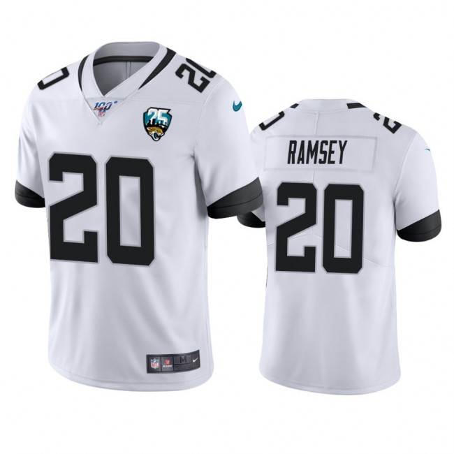 Nike Jaguars #20 Jalen Ramsey White 25th Anniversary Vapor Limited Stitched NFL 100th Season Jersey