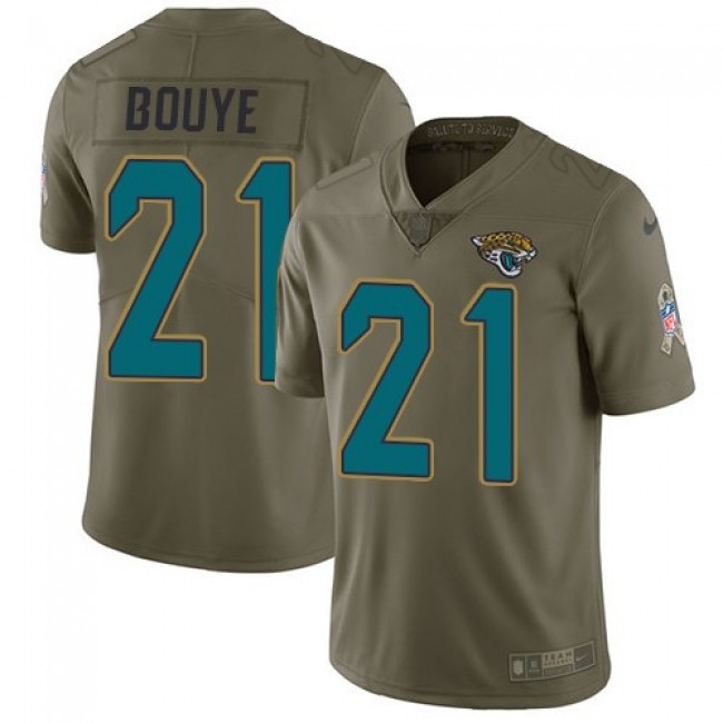 Jacksonville Jaguars #21 A.J. Bouye Olive Youth Stitched NFL Limited 2017 Salute to Service Jersey