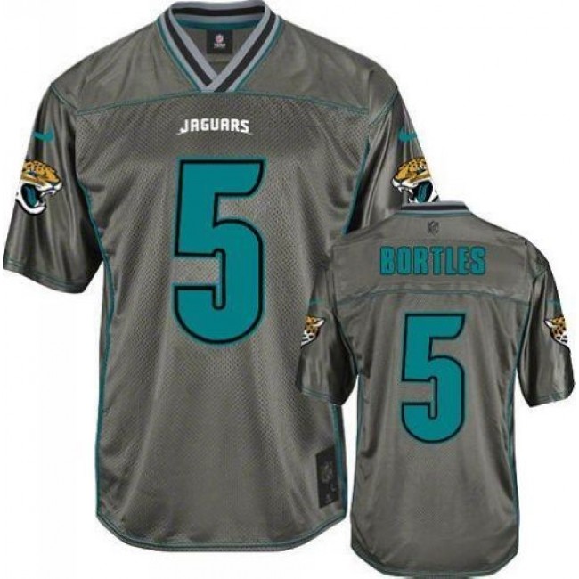 Jacksonville Jaguars #5 Blake Bortles Grey Youth Stitched NFL Elite Vapor Jersey