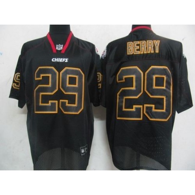 Chiefs #29 Eric Berry Lights Out Black Stitched NFL Jersey