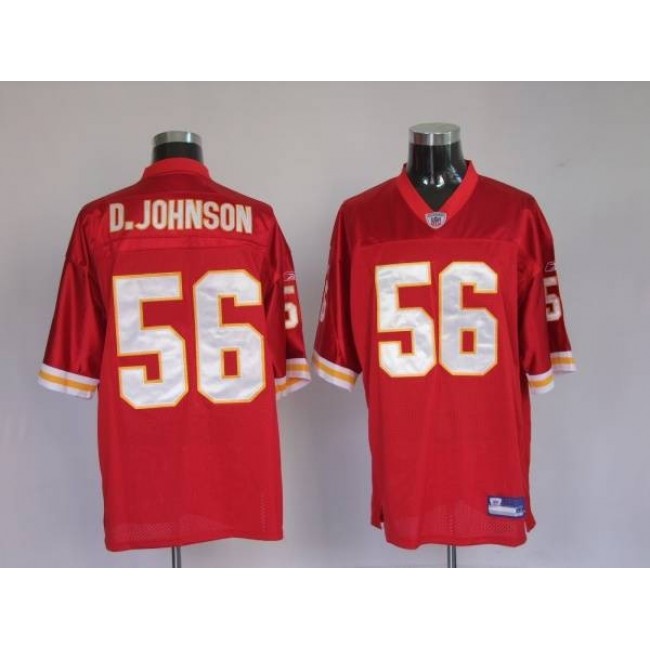 Chiefs #56 Derrick Johnson Red Stitched NFL Jersey