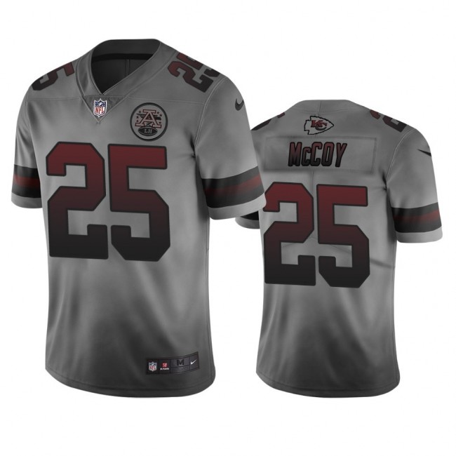 Kansas City Chiefs #25 Lesean Mccoy Smoky Men's Nike Vapor Limited City Edition NFL Jersey