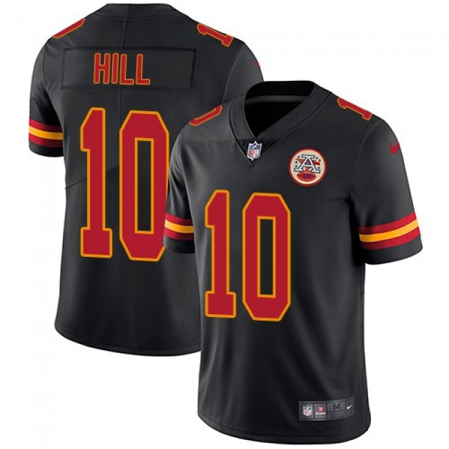 Kansas City Chiefs #10 Tyreek Hill Black Youth Stitched NFL Limited Rush Jersey