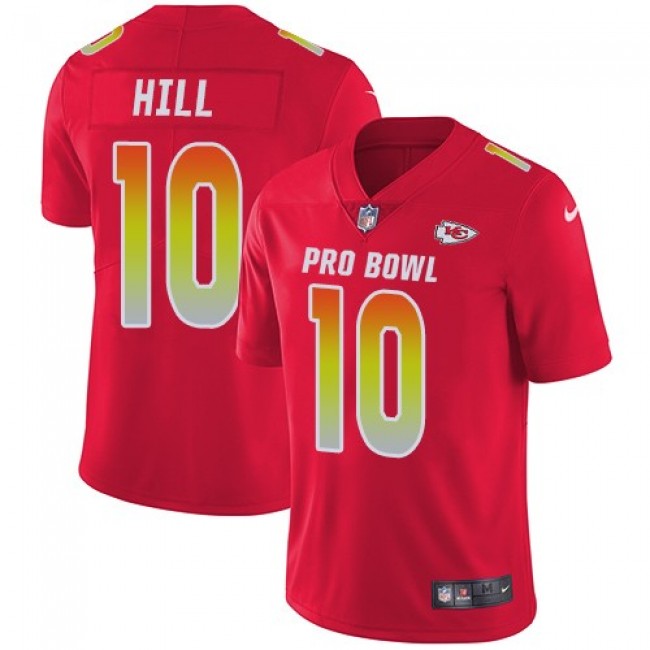 Nike Chiefs #10 Tyreek Hill Red Men's Stitched NFL Limited AFC 2018 Pro Bowl Jersey