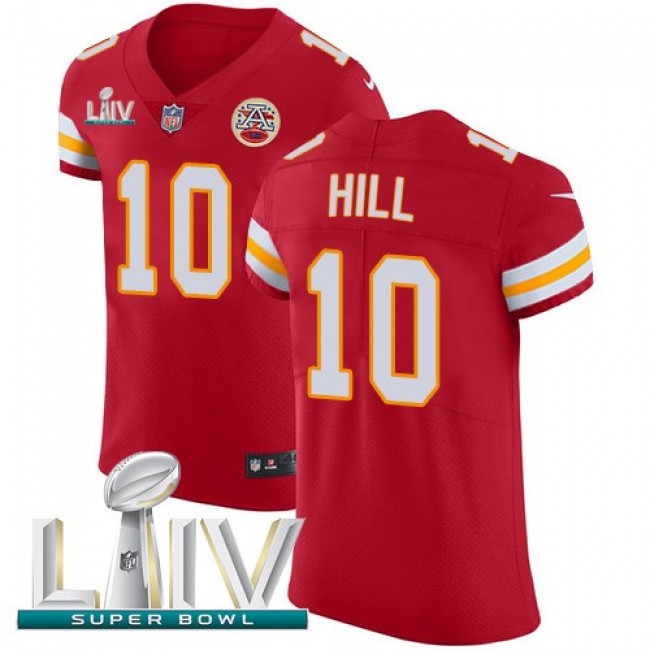 Nike Chiefs #10 Tyreek Hill Red Super Bowl LIV 2020 Team Color Men's Stitched NFL Vapor Untouchable Elite Jersey