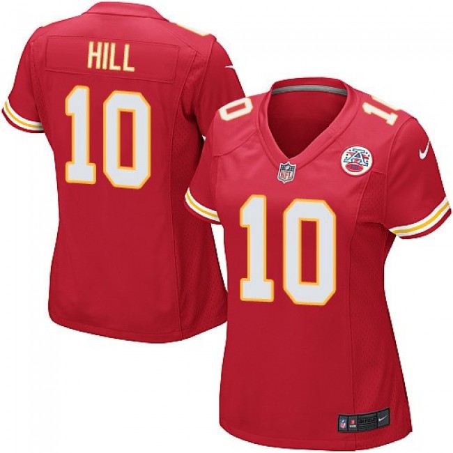 Women's Chiefs #10 Tyreek Hill Red Team Color Stitched NFL Elite Jersey