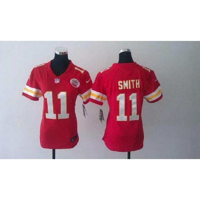 Women's Chiefs #11 Alex Smith Red Team Color Stitched NFL Elite Jersey