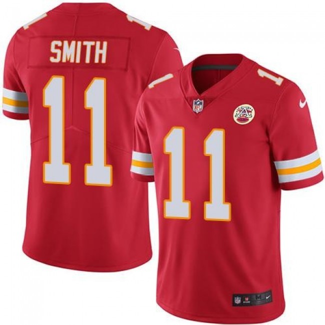 Kansas City Chiefs #11 Alex Smith Red Team Color Youth Stitched NFL Vapor Untouchable Limited Jersey