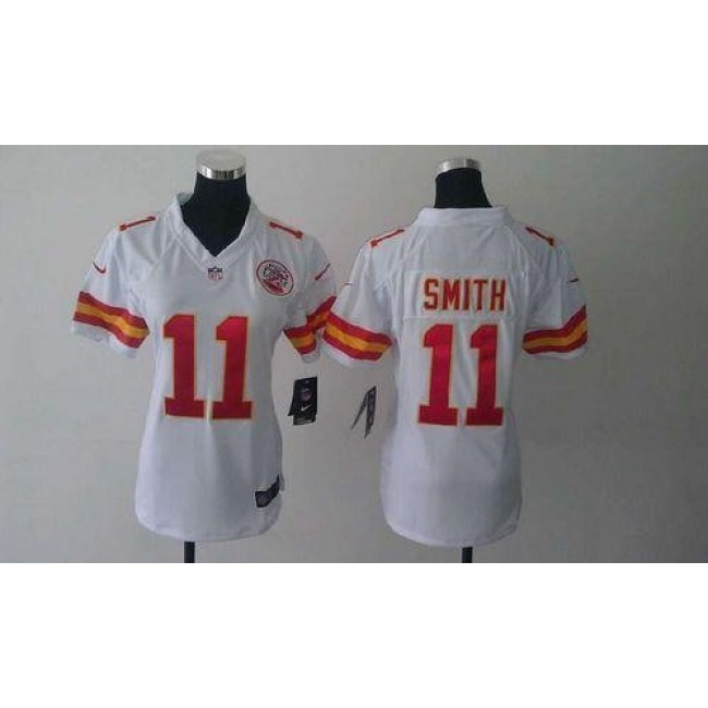 Women's Chiefs #11 Alex Smith White Stitched NFL Elite Jersey