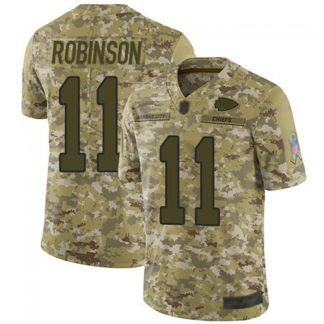 Nike Chiefs #11 Demarcus Robinson Camo Men's Stitched NFL Limited 2018 Salute To Service Jersey