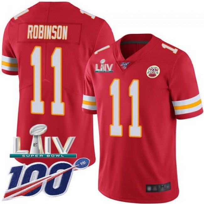 Nike Chiefs #11 Demarcus Robinson Red Super Bowl LIV 2020 Team Color Men's Stitched NFL 100th Season Vapor Untouchable Limited Jersey