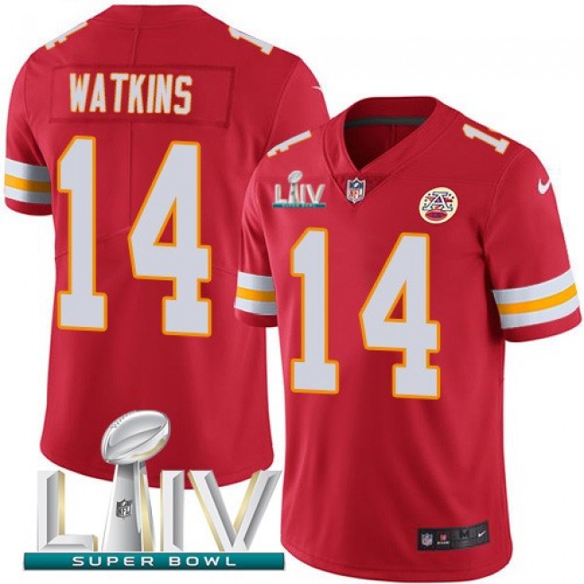 Nike Chiefs #14 Sammy Watkins Red Super Bowl LIV 2020 Team Color Men's Stitched NFL Vapor Untouchable Limited Jersey