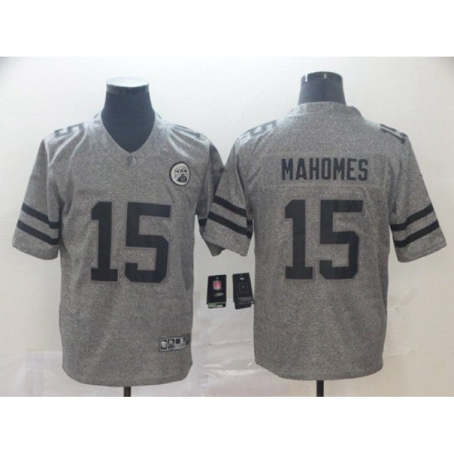 Nike Chiefs #15 Patrick Mahomes Gray Men's Stitched NFL Limited Gridiron Gray Jersey