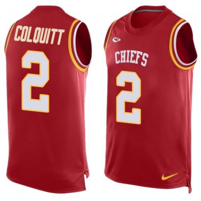 Nike Chiefs #2 Dustin Colquitt Red Team Color Men's Stitched NFL Limited Tank Top Jersey