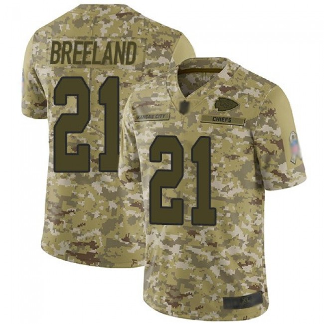 Nike Chiefs #21 Bashaud Breeland Camo Men's Stitched NFL Limited 2018 Salute To Service Jersey