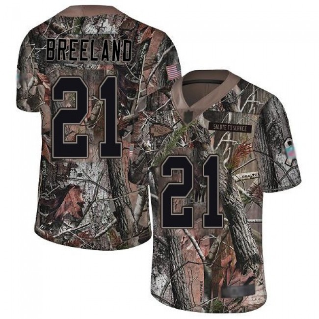 Nike Chiefs #21 Bashaud Breeland Camo Men's Stitched NFL Limited Rush Realtree Jersey