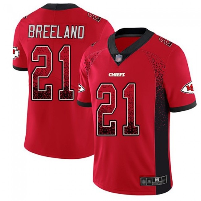 Nike Chiefs #21 Bashaud Breeland Red Team Color Men's Stitched NFL Limited Rush Drift Fashion Jersey