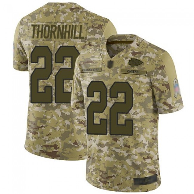 Nike Chiefs #22 Juan Thornhill Camo Men's Stitched NFL Limited 2018 Salute To Service Jersey