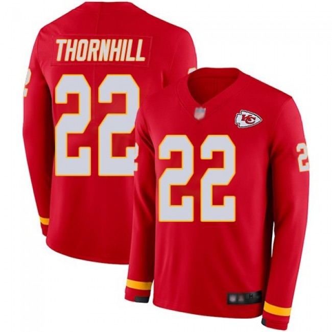 Nike Chiefs #22 Juan Thornhill Red Team Color Men's Stitched NFL Limited Therma Long Sleeve Jersey