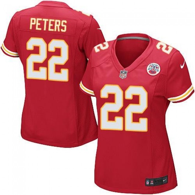 Women's Chiefs #22 Marcus Peters Red Team Color Stitched NFL Elite Jersey
