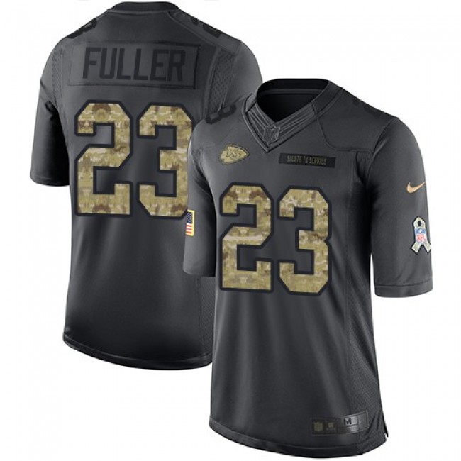 Nike Chiefs #23 Kendall Fuller Black Men's Stitched NFL Limited 2016 Salute To Service Jersey