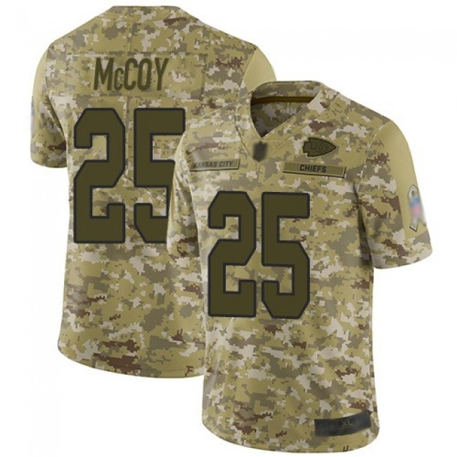 Nike Chiefs #25 LeSean McCoy Camo Men's Stitched NFL Limited 2018 Salute To Service Jersey