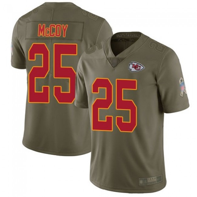 Nike Chiefs #25 LeSean McCoy Olive Men's Stitched NFL Limited 2017 Salute To Service Jersey