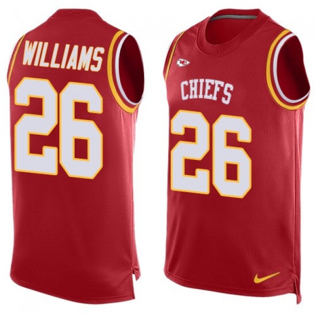 Nike Chiefs #26 Damien Williams Red Team Color Men's Stitched NFL Limited Tank Top Jersey