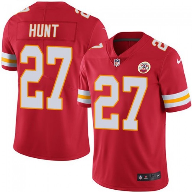 Kansas City Chiefs #27 Kareem Hunt Red Team Color Youth Stitched NFL Vapor Untouchable Limited Jersey