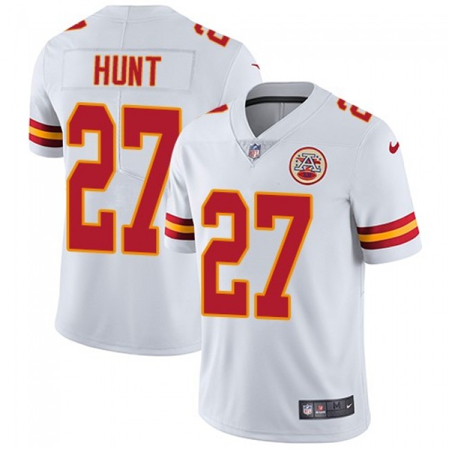 Kansas City Chiefs #27 Kareem Hunt White Youth Stitched NFL Vapor Untouchable Limited Jersey