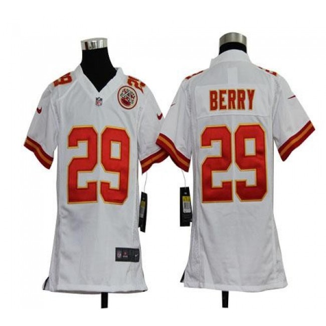 Kansas City Chiefs #29 Eric Berry White Youth Stitched NFL Elite Jersey